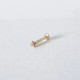 Trinity Half Ball Threaded Stud set in 18k Gold (2.5mm) w/ post
