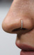 14K Solid Gold 8mm Clicker w/cz in Yellow Gold nostril piercing