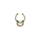 Brass Fake septum ring w/ CZ.
