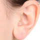 18K Gold Bezel Set Cubic Zirconia Threaded Stud