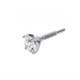 3mm Natural Diamond w/ threaded post in 14K White Gold