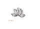 Titanium Lotus 5 CZ Threaded Top,