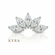 5 Marquise Lotus CZ Titanium internally threaded piercing ear-stud