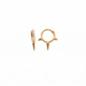 CZ Spike Hoop Earring in 18K Yellow Gold