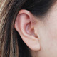 Solid Gold 3mm Trinity Ball tiny Threaded Ear stud