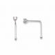 2.5mm CZ L Nose Pin  18K
