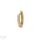 Tiny Eternity CZ Hoop Earring 5.8mm Yellow Gold Plated