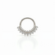 Daith/Septum clicker in 18K solid white Gold w/cz