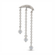 Diamond Drops Hidden Helix in Solid 18K White Gold