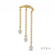 Natural Diamond Drops Hidden Helix in Solid 18K Yellow Gold