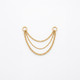 3 Layer 18K Gold Chain add-on for Pierced Ears  ( Large )