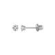 2mm Princess-Cut Natural Diamond Ear Stud Set in 14K White Gold
