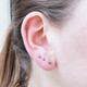 3mm Plain Ball in Medical Grade Surgical Steel on adult earlobe