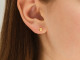 5mm Plain Ball in Solid Yellow Gold on ear