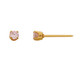 5mm Pink CZ set in Solid Yellow Gold