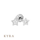 Star with CZ set in Solid White Gold