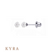 4mm AB Crystal Ball in White Gold