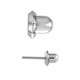 Bezel Ear Stud set in White Gold (4mm)