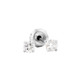 Single Stone with Natural Diamond Short Post  in WG