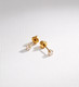 2mm Yellow Gold Plated Clear CZ Ear Studs