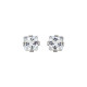 3mm White Gold Plated SQ CZ Ear Studs