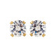 6mm RD CZ Yellow Gold Plated Ear Studs