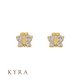 Butterfly yellow gold with CZ Ear Stud