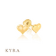 Puffed Heart Yellow Gold