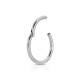 14K Plain Gold Clicker 8mm Seamless Hoop with a wide opening