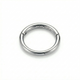 14K Plain White Gold Clicker 8mm Seamless Hoop
