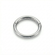 14K Plain White Gold Clicker 8mm Seamless Hoop