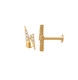 Flash CZ Threaded Ear Stud