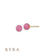 4mm Ball Surgical Steel Rose CZ Pave Ear Stud