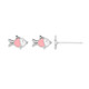 Surgical Steel Pink & White Fish Ear Stud