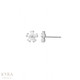 Tulip CZ Flower ear studs in 18K Gold with threaded bell back