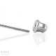 Tulip CZ Flower ear studs in 18K Gold with threaded bell back