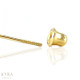 Tulip CZ Flower ear studs in 18K Gold with threaded bell back