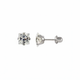 6mm Square CZ in Medical Grade Surgical Steel  Ear Stud