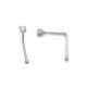 Natural Diamond L Nose pin 18K Gold