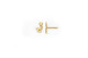 Golden Giraffe ear studs in 18K Gold with threaded bell back