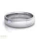 Platinum Wedding Band with Miligrain Edge 6mm wide