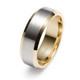 Two-Tone Platinum Wedding Band 6mm wide