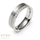 Platinum Band Pt950 with Natural Diamonds