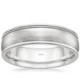 Milgrain Matte Finish Wedding Ring Platinum