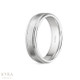 Double Milgrain Matte Finish Platinum Wedding Band