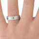 Double Milgrain Matte Finish Platinum Wedding Band