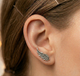 Angel Wing SS Threaded Top (Right Side) on the ear