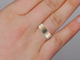 Matte Finish + High Polished Wedding Band in Two Tone Gold