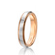 Two Tone Gold Wedding Band Miligrain Edge