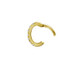 Gold Plated Steel Oval Hinged Clicker w/CZ